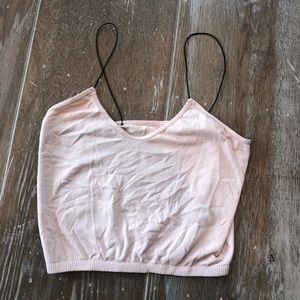 light pink free people crop top